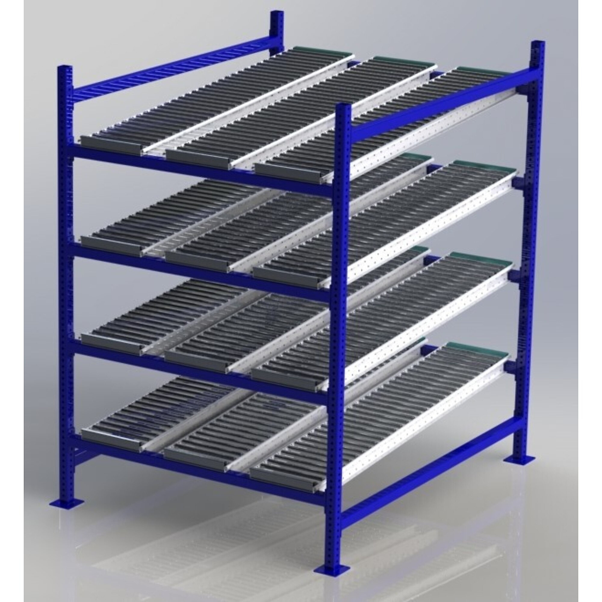 Unex, Gravity Flow Rack Starter, Overall Height 72 in, Width 48 in, Depth 60 in, Model# CF99SR48604-S